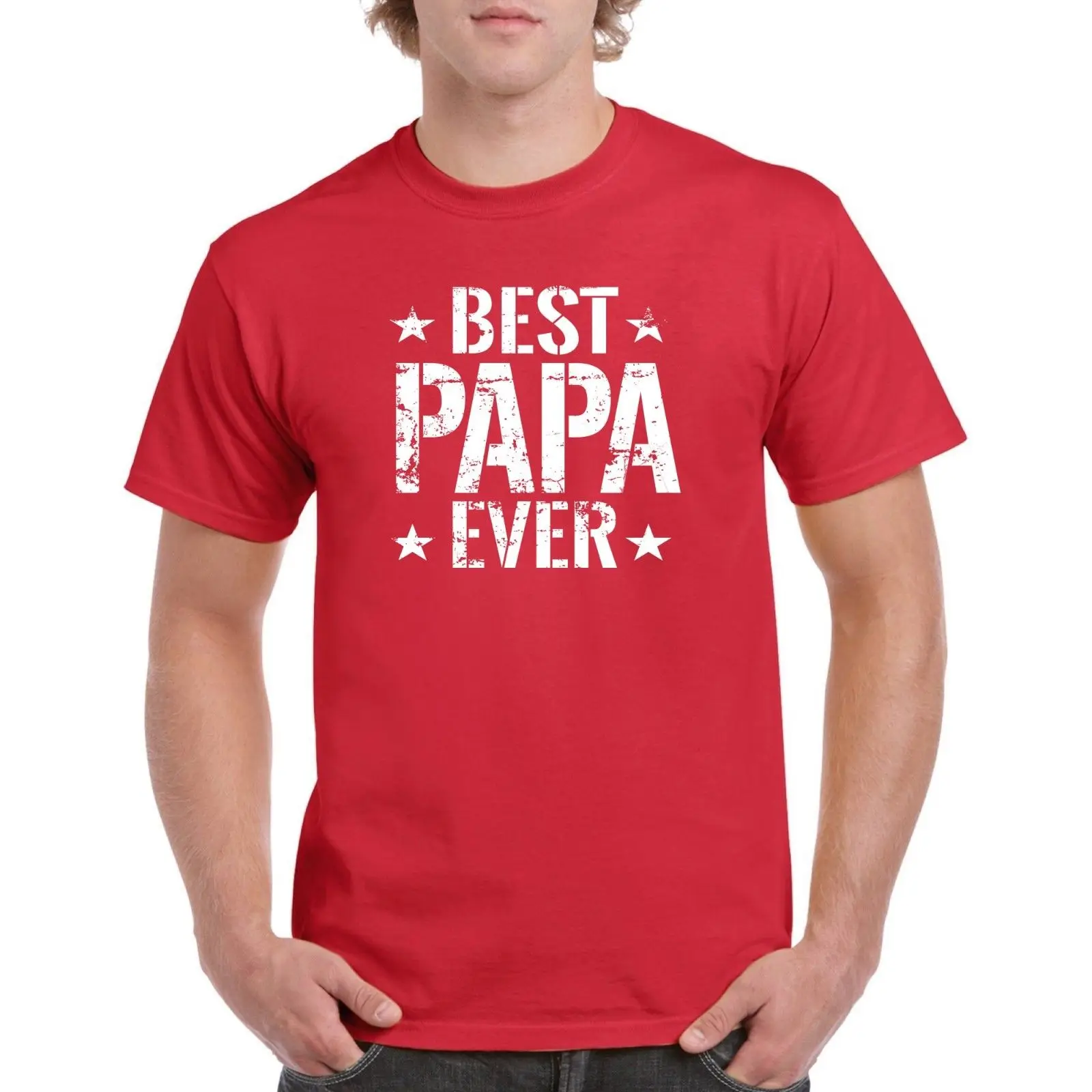 Лучшая мужская футболка Papa Ever подарок для отца и деда 100% хлопковая хипстерские