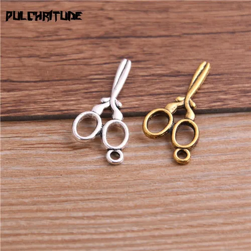 two color Pulchrode 20 шт 14*29 мм новые три цвета Ножницы Подвески для DIY ювелирных изделий ручной работы аксессуары P6707 - Окраска металла: two color