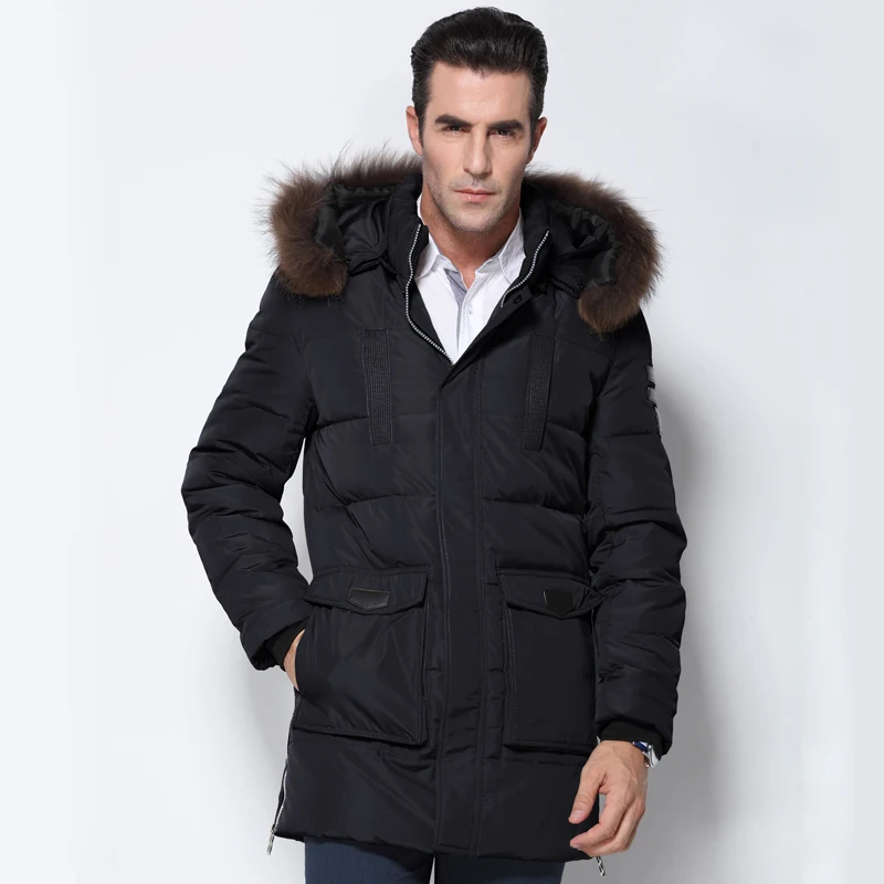 2016 Fashion Parka Coat Men Winter Jacket Men's Male Thickening 80% White Duck Down Down-Jacket Coats Plus Size | Мужская одежда