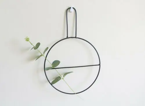Art Brief Sweet Nordic Style Iron Frame Vase Wall Hanging Plant Dried Flower Racks Bottle DIY Home Decor | Дом и сад