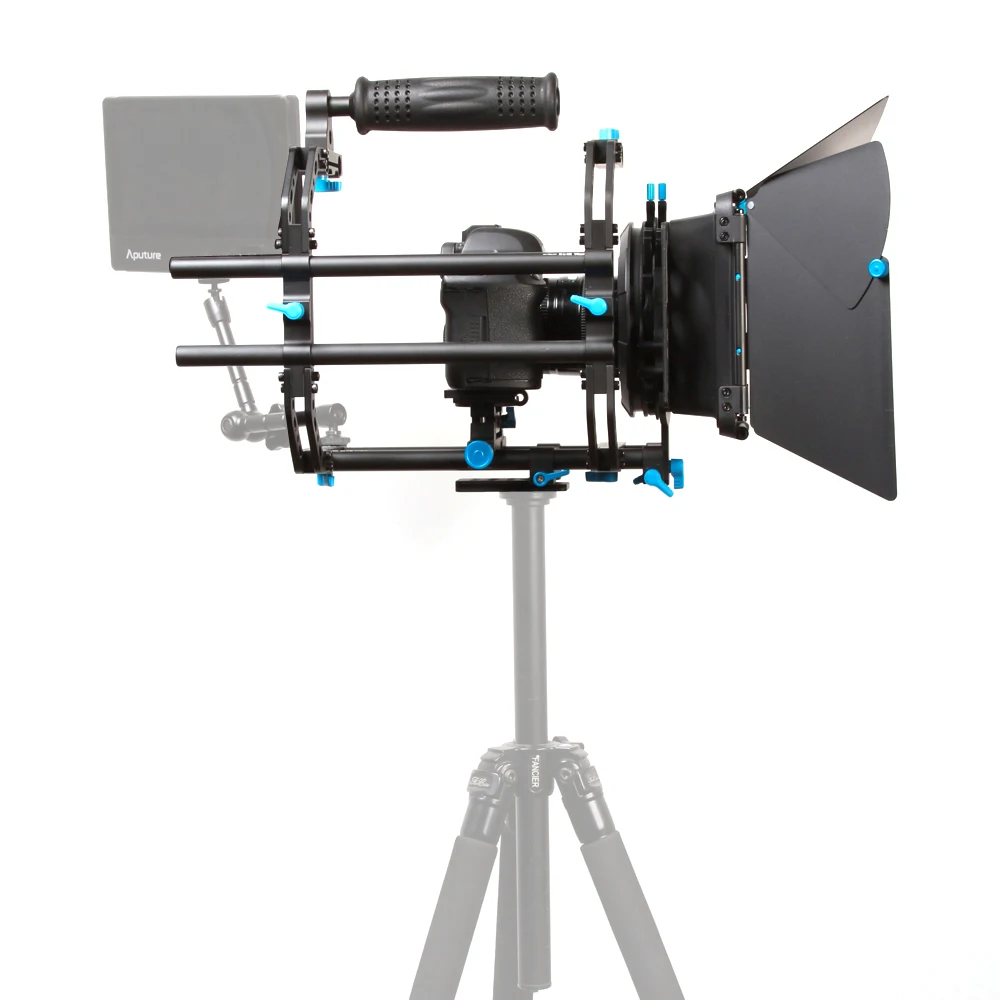 Fotga DP серия Standard Rig Set Matte Box + верхняя ручка с C-кронштейном 15 мм рельсовая штанга