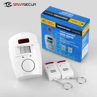 2 remote controller wireless home security pir alert infrared sensor alarm system anti theft motion detector alarm 105db siren