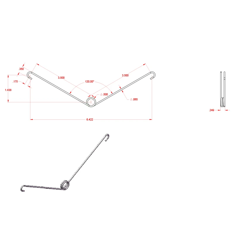 

Custom Stainless Steel 304 Torsion Springs for Lighting