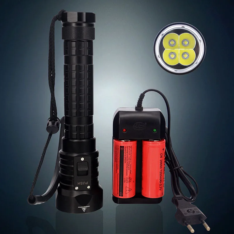 Новый Solarstorm 6000lm Дайвинг 4x CREE XML L2 LED дайв фонарик Torch Light Фонари с Батарея и Зарядное