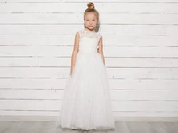 whiteivory flower girl dresses tulle holy first communion dress girls children dress for weddingbirthday party prom pageant