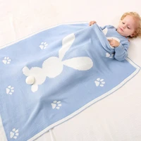 9575cm baby rabbit blanket swaddling winter warm newborn wrap swaddle siesta blankets woolen hand knitted kids boy girl blanket