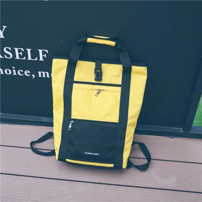 yellow Рюкзак высокой емкости для девочек, Студенческая школьная сумка в японском и корейском стиле, Модный популярный водонепроницаемый мужской рюкзак для путешествий - Цвет: yellow