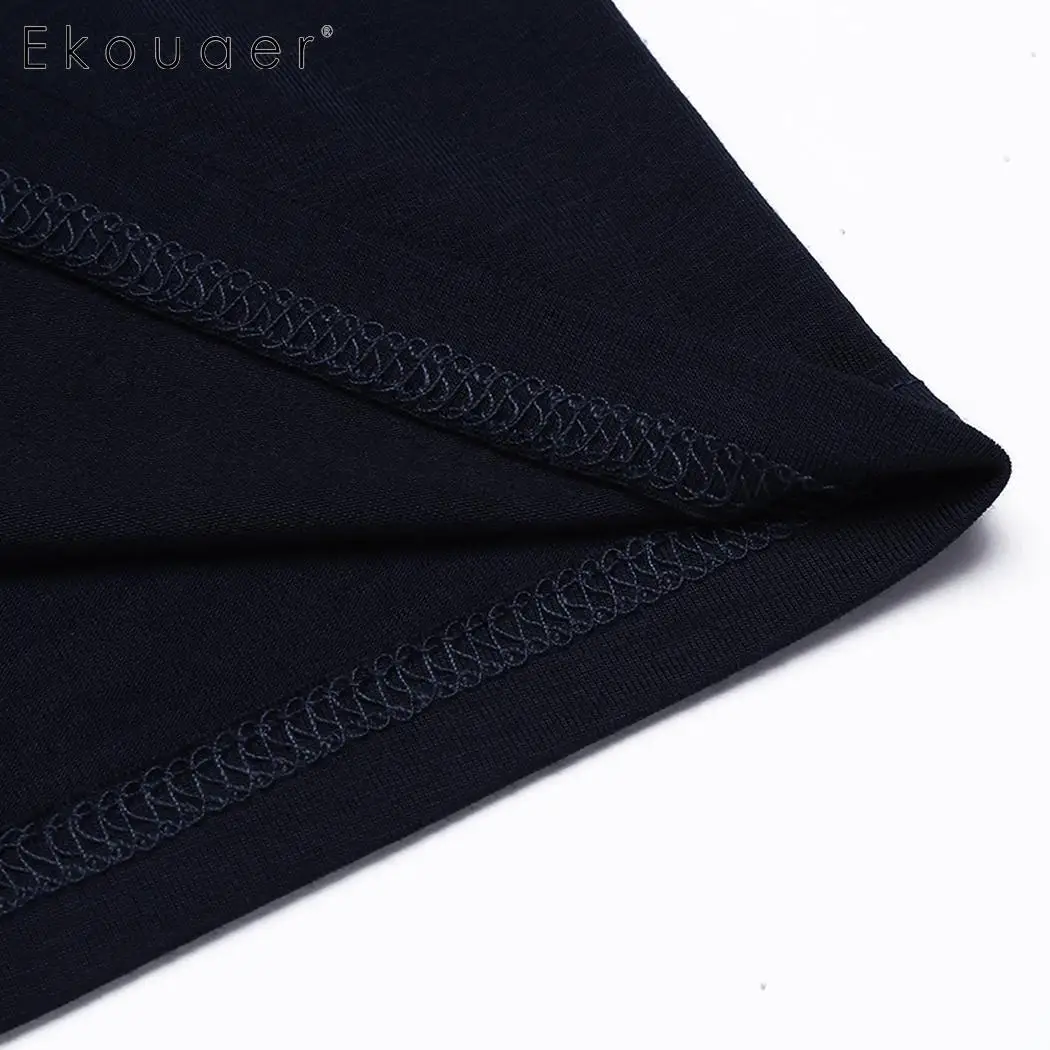 Женский пижамный комплект Ekouaer повседневный одежды для сна с коротким рукавом и