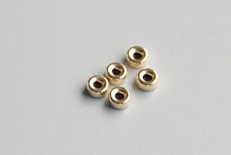 Золотые заполненные бусины в виде колес гладкий цвет K искусственный свет не