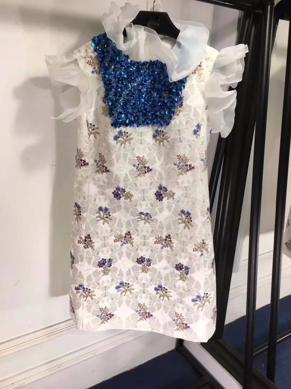 Vestidos verano женское летнее платье, уникальное Повседневное платье с пайетками, женское кружевное платье с цветочной вышивкой, элегантное вечернее платье