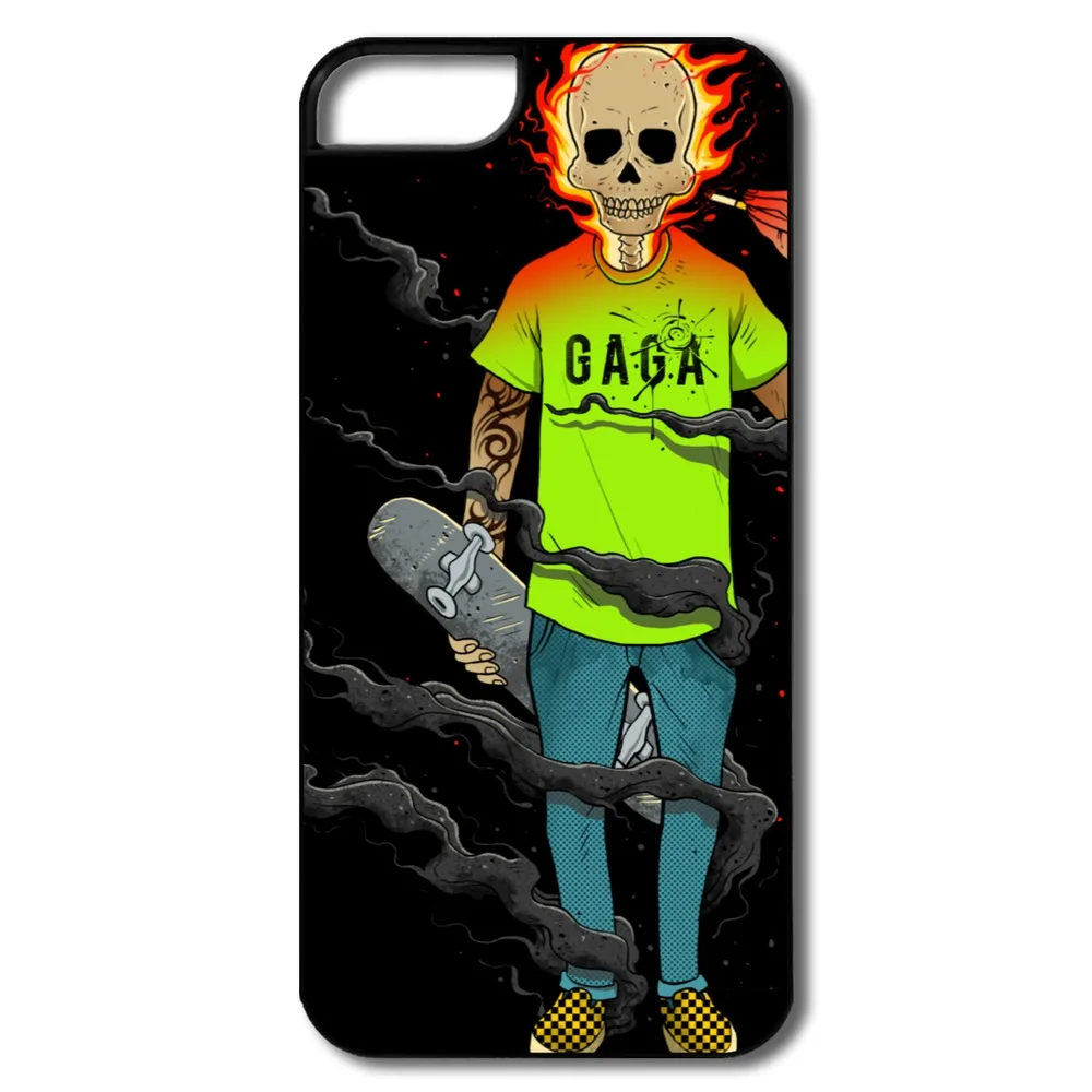 Free Shipping Custom Make For Iphone 5s Case Death Skater Own 5 Cases With Familly Logo |