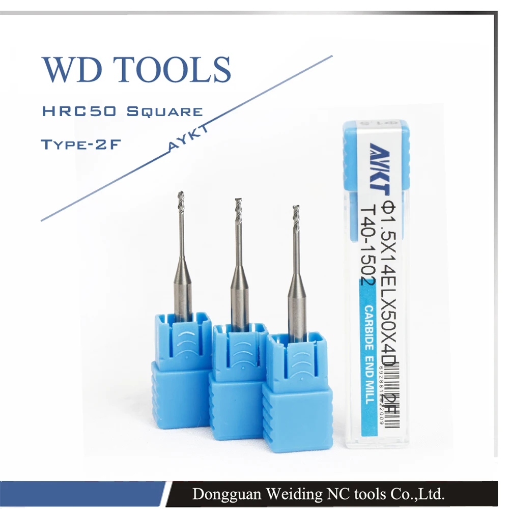 Wd tools 1 мм 5 Мини диаметр 2 шт флейты HRC50 длинный шейный глубокий паз алюминиевый