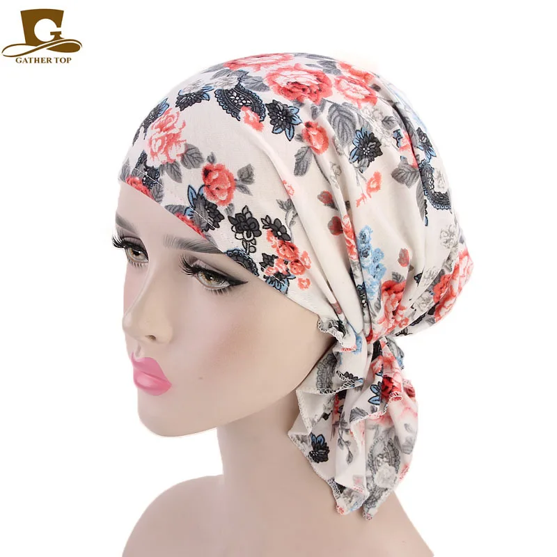 Новинка Женская Регулируемая Бандана с завязкой головной платок Chemo для сна убор