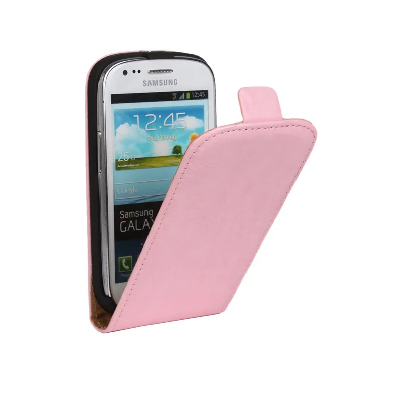 ICover Модный чехол для samsung galaxy s3 mini, бизнес-чехол, откидной кожаный чехол, чехол для galaxy s3 mini i8190, вертикальный - Цвет: Розовый