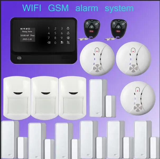 433 МГц Многоязычная GSM wifi сигнализация systeem беспроводная домашняя охранная