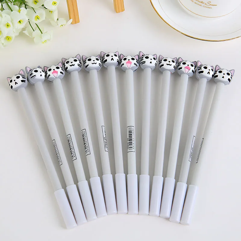 40 PCs Neutral Pen Popular Cartoon Expression Pen Cute Signature Pen for Writing Office School Tools Wholesale Gifts