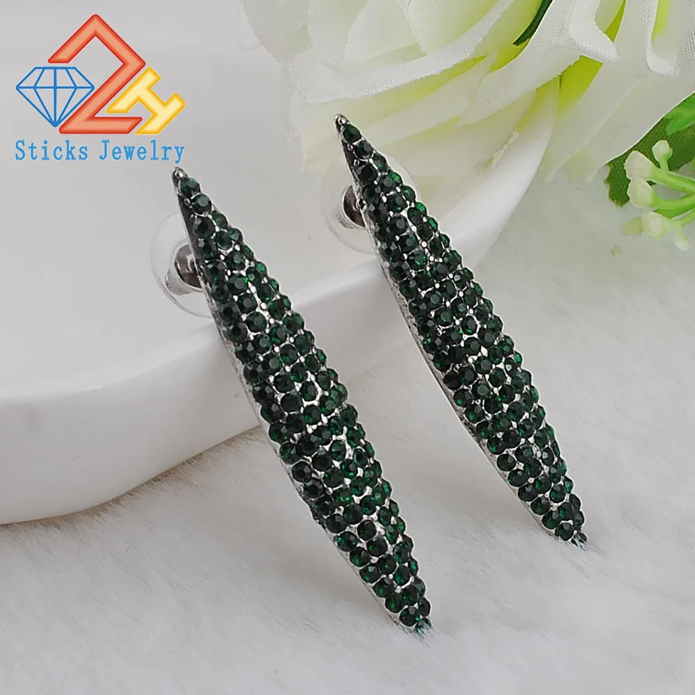 

Elegant Fashion Full Crystal Earrings New Fashion Horse-shaped Eyes ear Female CZ Earrings Free Shipping