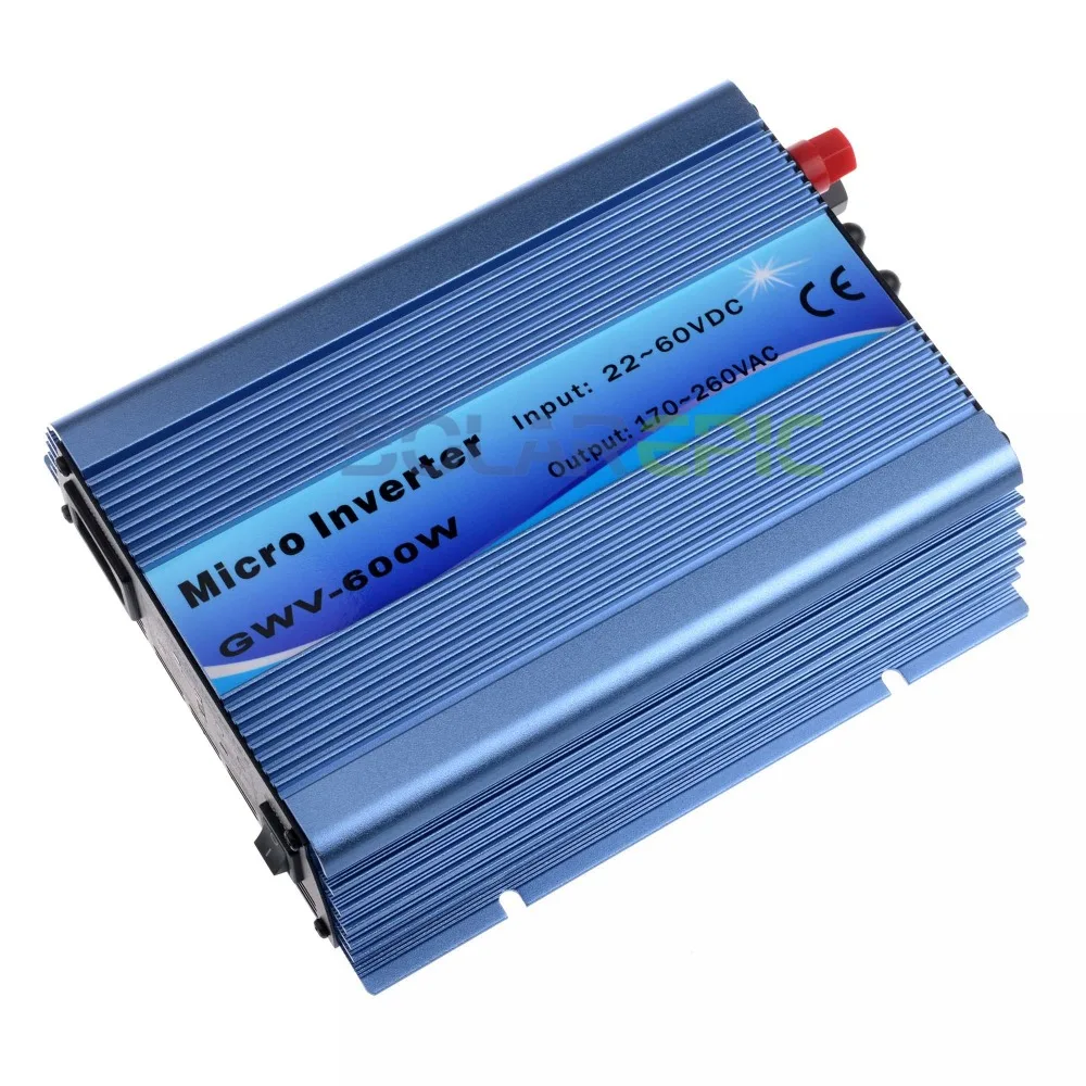 Слежением за максимальной точкой мощности сетки галстук инвертора 600 W DC22V-60V для AC110V или 230 В немодулированная Синусоидальная волна инвертирующий усилитель для 24 V/36 V Панели солнечные солнечный инвертор 50 Гц/60 Гц