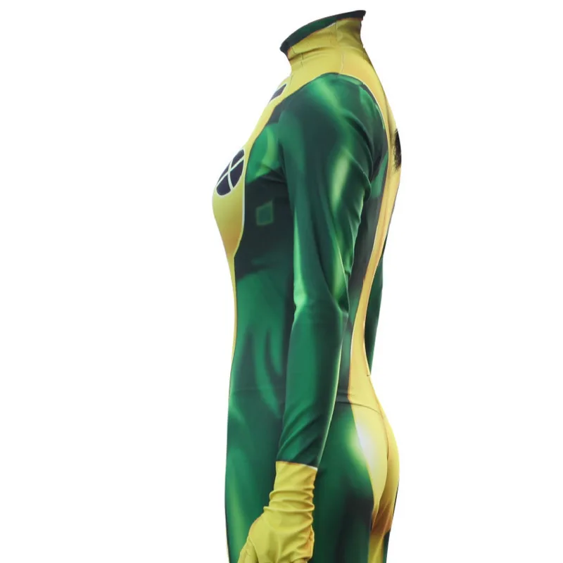 X-Men Rogue Косплей Костюм лайкра спандекс сексуальный костюм зентай Хэллоуин Xmen