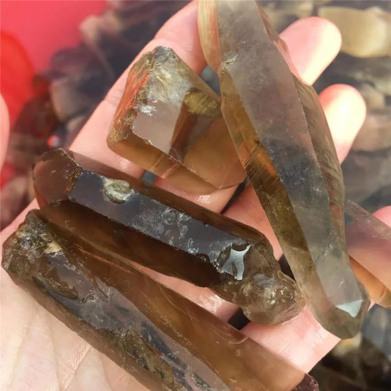 Новые необработанные натуральные курительные цитрин желтые кварцевые