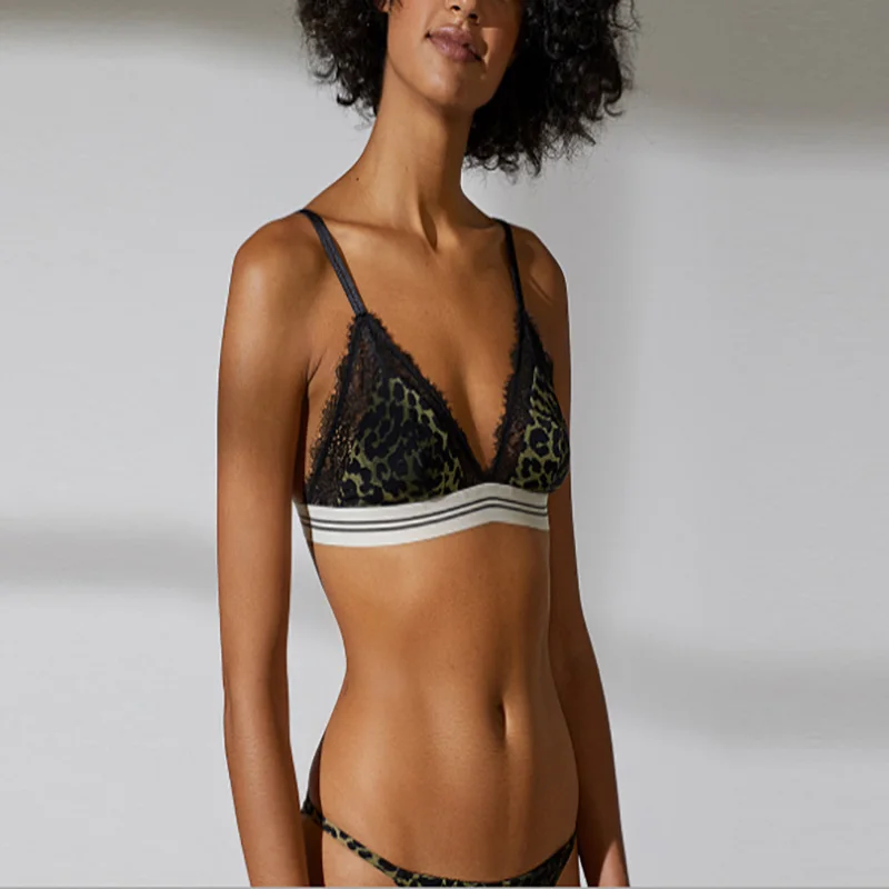 Женский сексуальный однотонный треугольный бюстгальтер с эффектом пуш ап