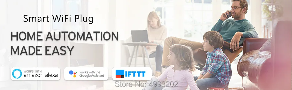 Умная розетка, мини-розетка Tuya Wifi, совместимая с Alexa, Google Home и IFTTT, дистанционное управление домашней автоматизацией