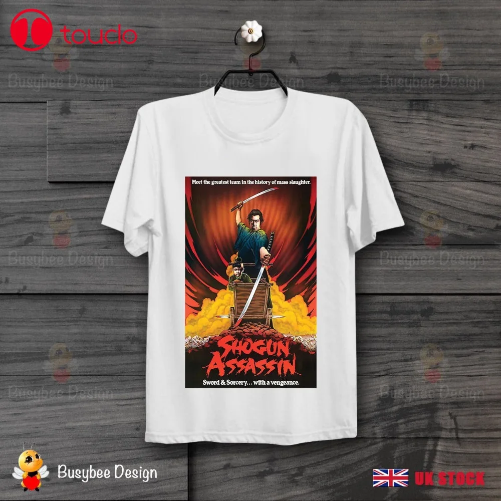 2019 с коротким рукавом и круглым вырезом Shogun Assassin Samurai Movie Япония убойная Ретро
