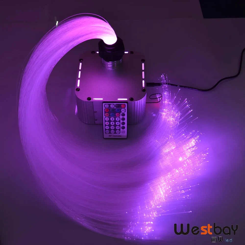 Westbay 32 Вт RGB 4-Скорость Мерцание светодиодный оптического волокна потолок звезды комплект светильник 250 м внутренний 2,5 мм черный PE оптического волокна+ 28key RF пульт дистанционного управления