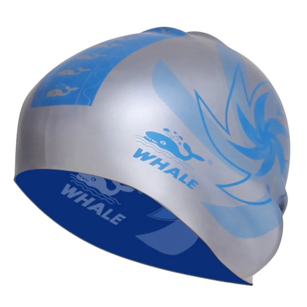 WHALE Brand Free shipping bone swimming cap silicone swim caps for men women CAP800 | Спорт и развлечения