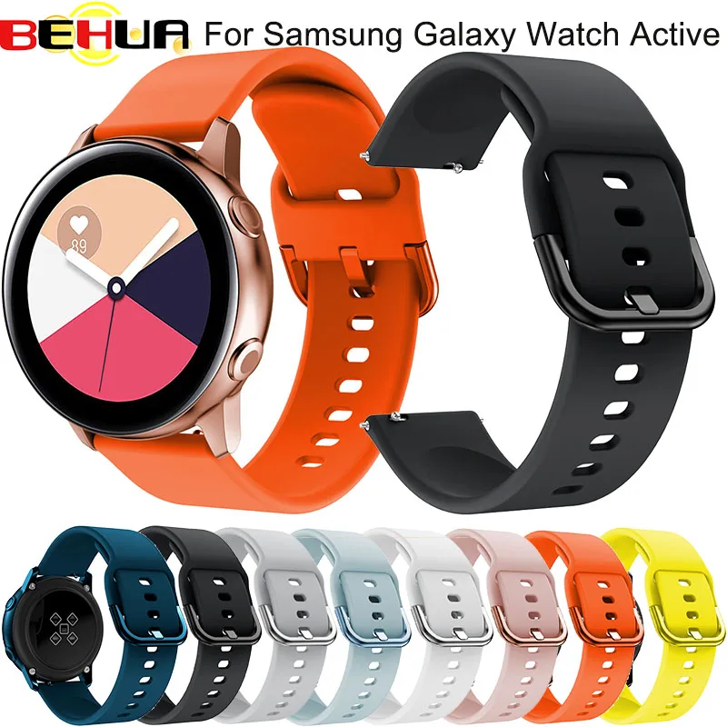 Ремешок силиконовый для Samsung Galaxy Watch Active Band спортивный браслет смарт часов gear S2 20