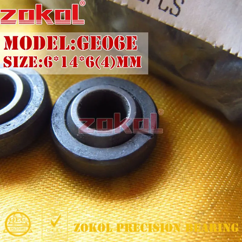 Подшипник ZOKOL GE06E GE6E радиальный Сферический Гладкий подшипник 6*14*6(4) мм|bearing