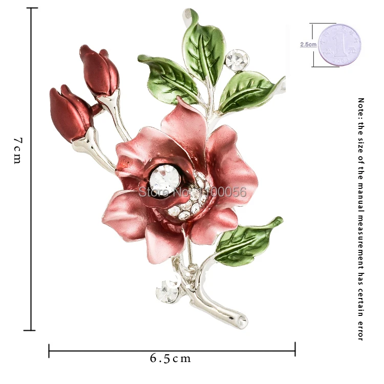 Бесплатная доставка 2019 Корейская Красивая эмалированная Большая Брошь Стразы