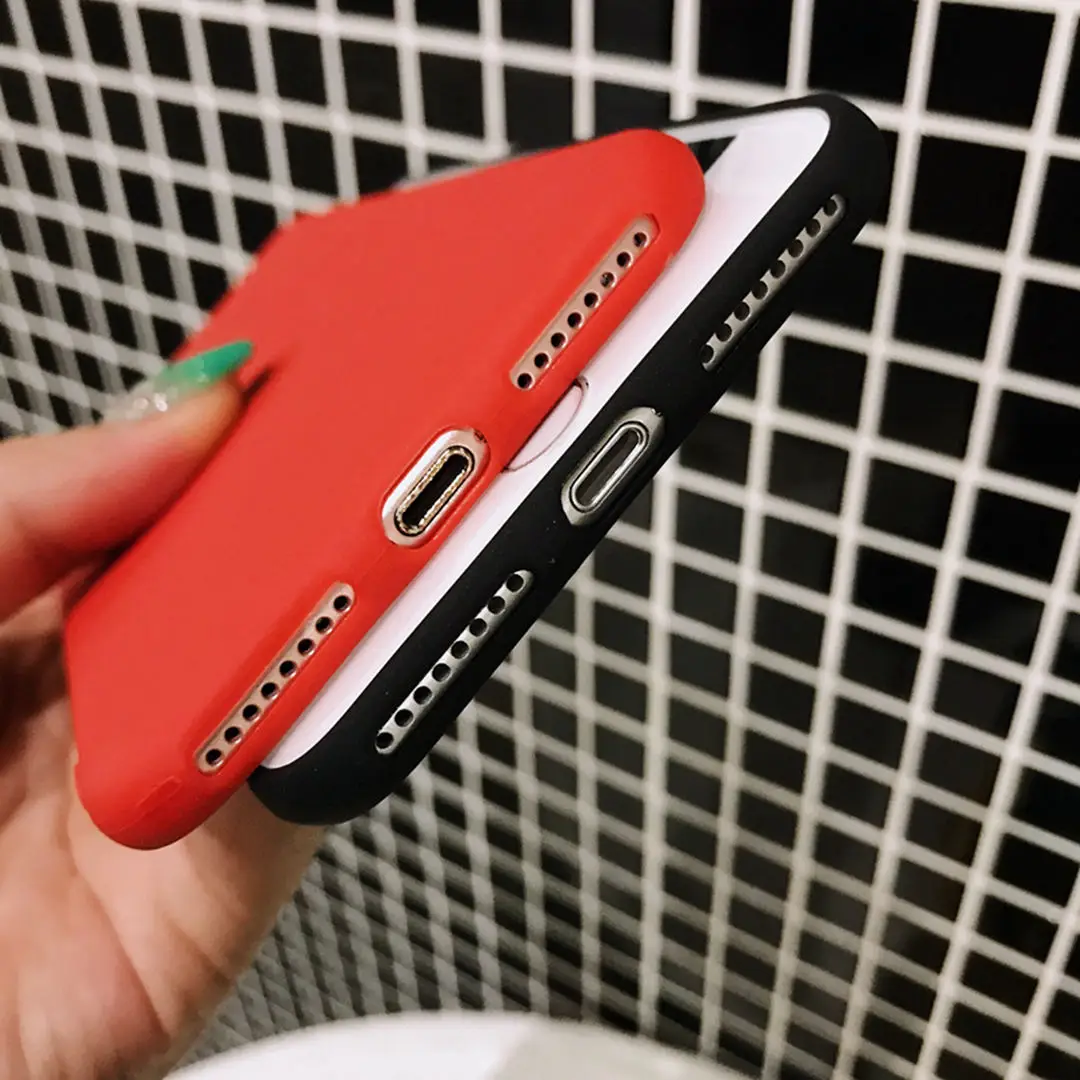 IMIDO простой Love Eye чехол для телефона iPhone XS матовые Симпатичные из мягкого ТПУ