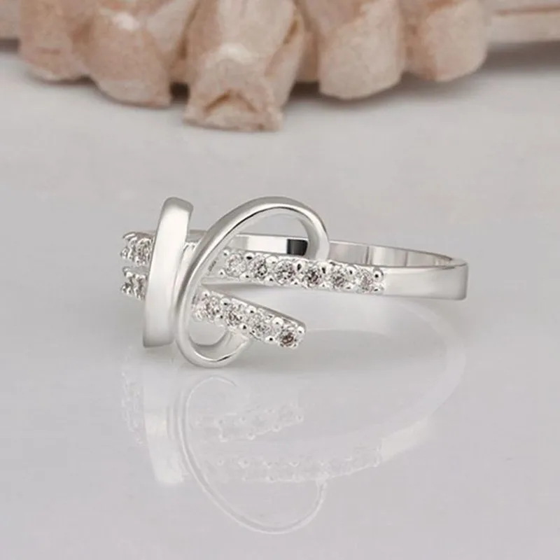 Посеребренная кольцо стерлингового серебра--Jewelry Кольцо заводские цены моды