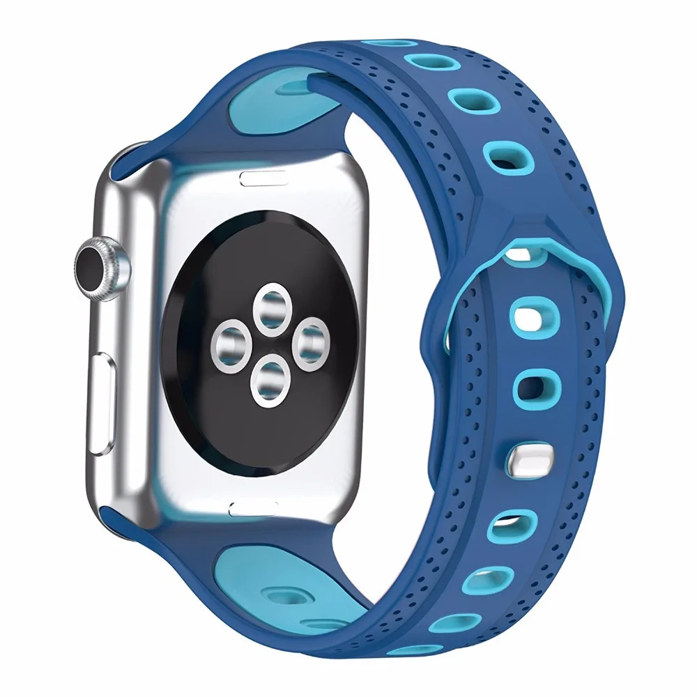Bemorcabo силиконовый спортивный ремешок сменный Браслет для Apple Watch Series 3/Series 2/Series