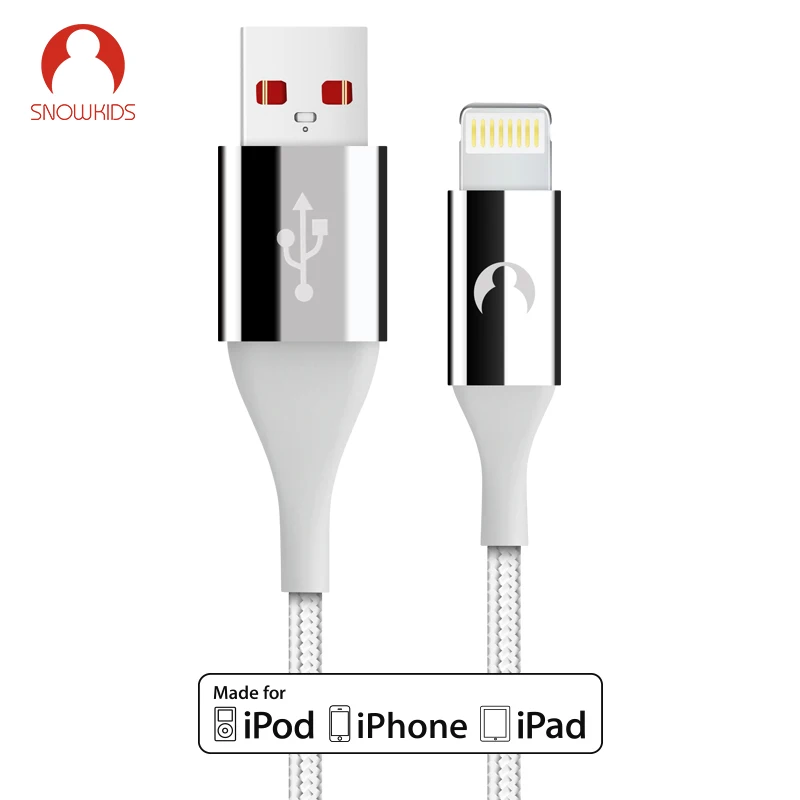 Кабель Snowkids MFi 2 шт./лот для iPhone X8765 XR XsMax зарядное устройство синхронизации данных