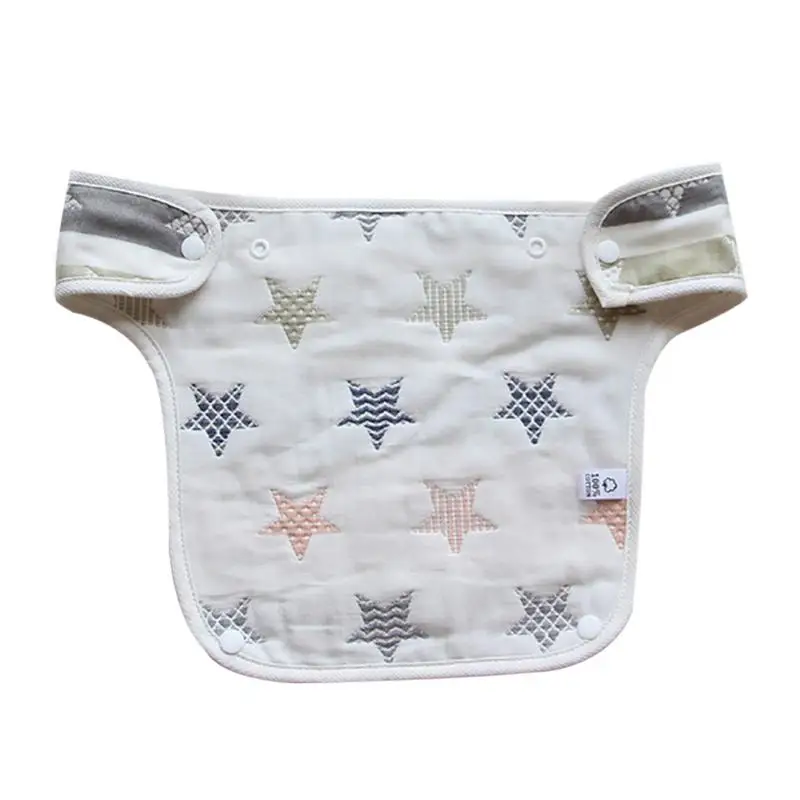Fivepointed star 3 шт./компл. Детские слюни Pad мульти-Функция детский обеденный нагрудник 6 слоев хлопковой слюнявчик двойные пуговицы регулировки Ширина - Цвет: Fivepointed star