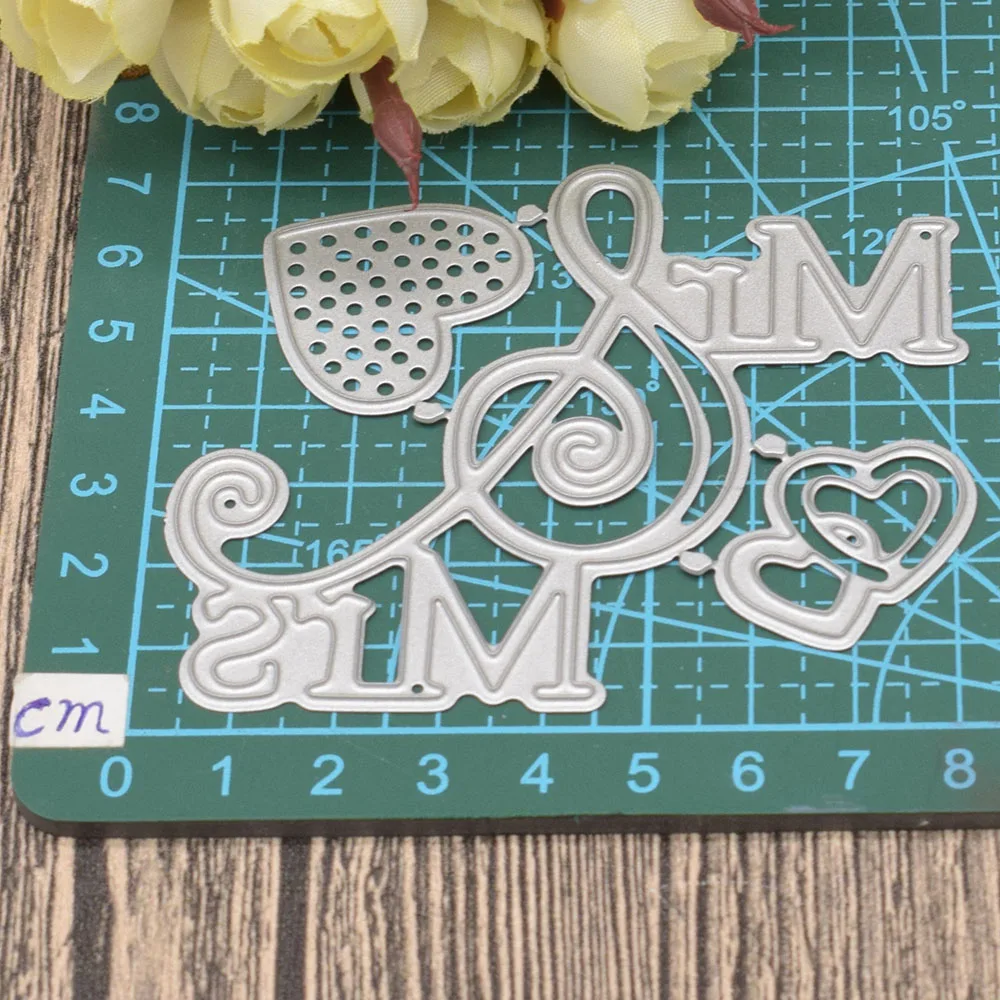 Mr and Mrs письмо металлические штампы для высечки слова скрапбукинга альбома