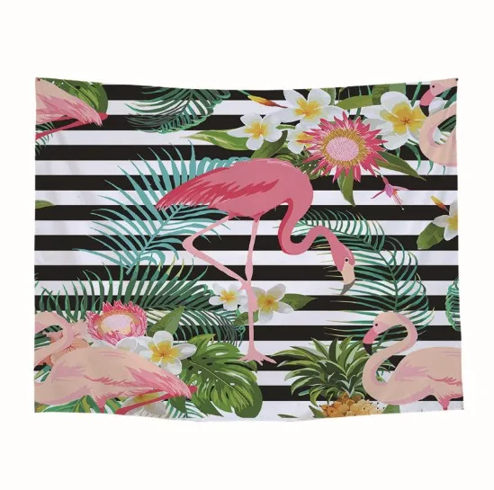 CAMMITEVER Flamingo Tapestry Wall Art Tapestries Tropical Home Decorative Door Curtain Living Room Bedspread Sheet Table Cloth | Дом и сад