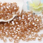 Бусины цвета шампанского BEAUCHAMP, 4 мм, 100 шт.лот, с покрытием из кристаллов AB, биконовое ожерелье, серьги, браслет, Узелок, ювелирные изделия