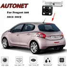 Камера заднего вида AUTONET HD с ночным видением для Peugeot 208 2012 2013 2014 2015 2016 2017, оригинальная камера с отверстиемномерным знаком