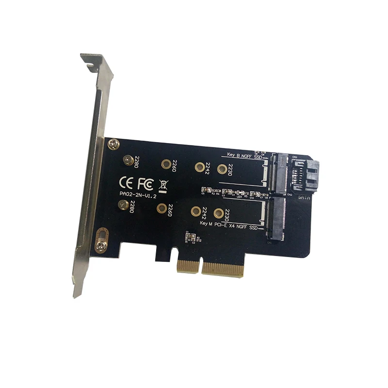 Zomy черный B чтобы M.2 NGFF SATA SSD PCIE M ключ к NVME адаптер Контроллер конвертер Поддержка
