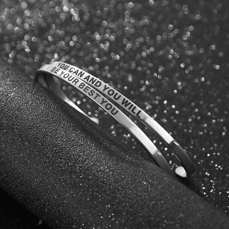 2018 индивидуальный браслет из нержавеющей стали 316L вдохновляющие