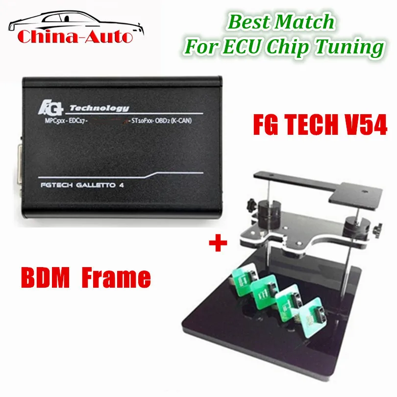 Лучший матч FG TECH V54 + Адаптер BDM рамки FgTech Galletto 4 Мастер ECU чип тюнинг программист DHL