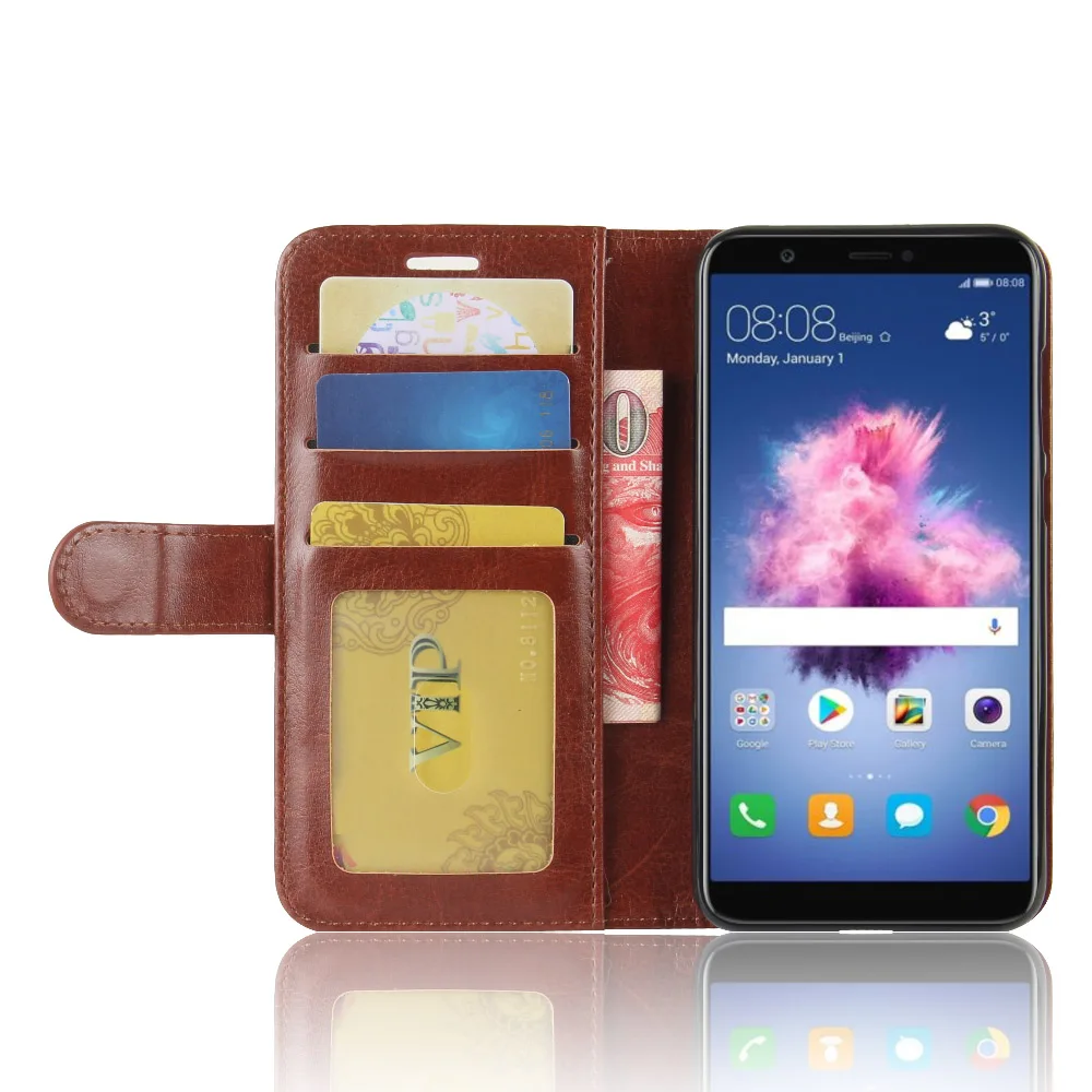 HUDOSSEN For Huawei P Smart FIG-LX1 FIG-LA1 FIG-LX2 FIG-LX3 Case Luxury Flip PU Leather Cases Book Style Stand Cover | Мобильные