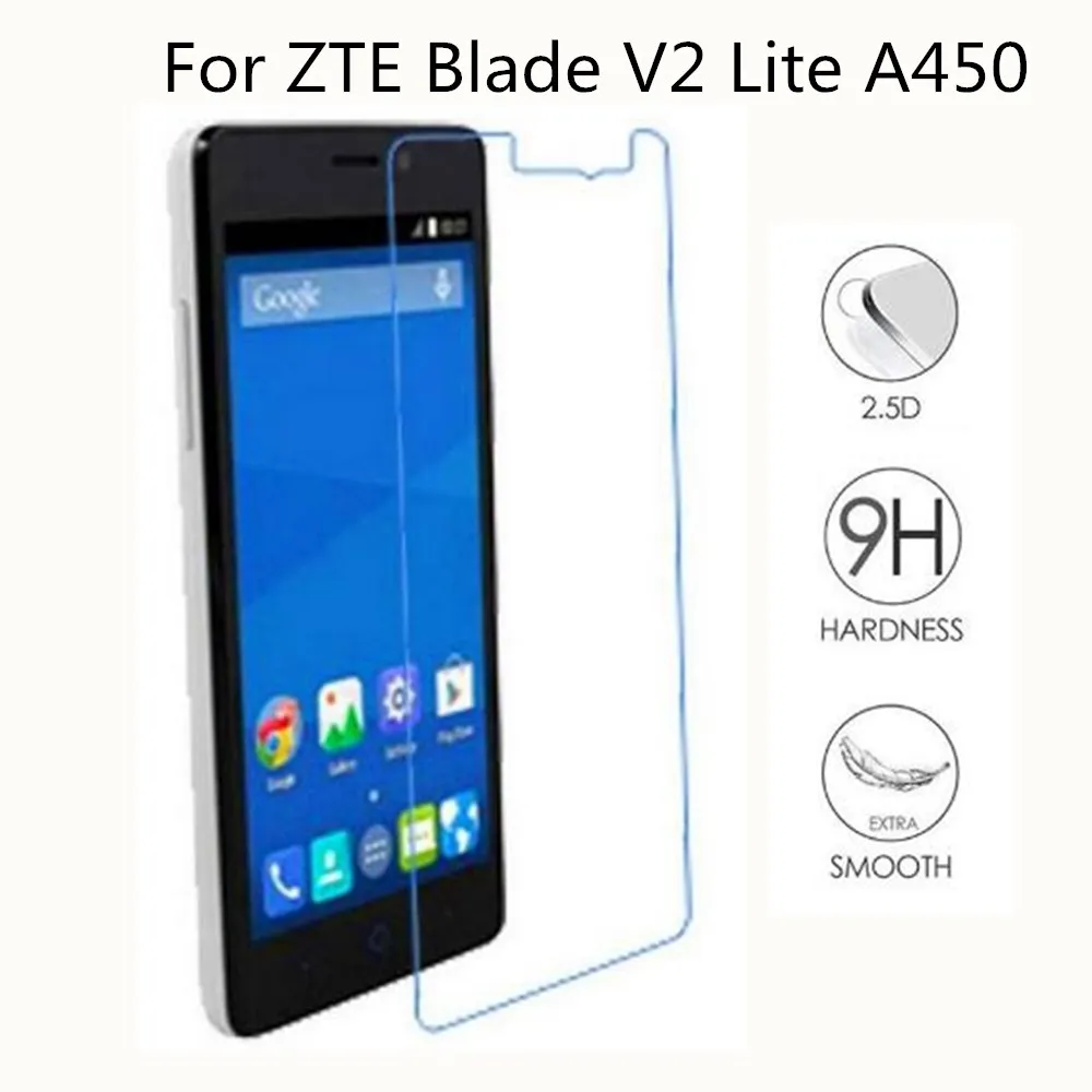 Для zte лезвие V2 Lite/A450 закаленное Стекло с уровнем твердости 9 H 2.5D Премиум Экран