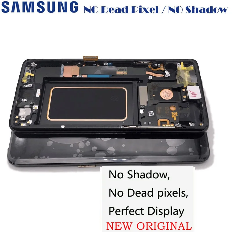 Новый OEM ЖК экран с рамкой для Samsung S9 plus G965 G9650 965F s9 G960 G9600 G960f дисплей дигитайзер