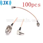 Оптовая продажа, 100 шт., кабель F-CRC9, разъем F для CRC9, прямой угол, ОТРЕЗОК кабеля RG316, 15 см, для USB-модема Huawei 3G4G, быстрая доставка