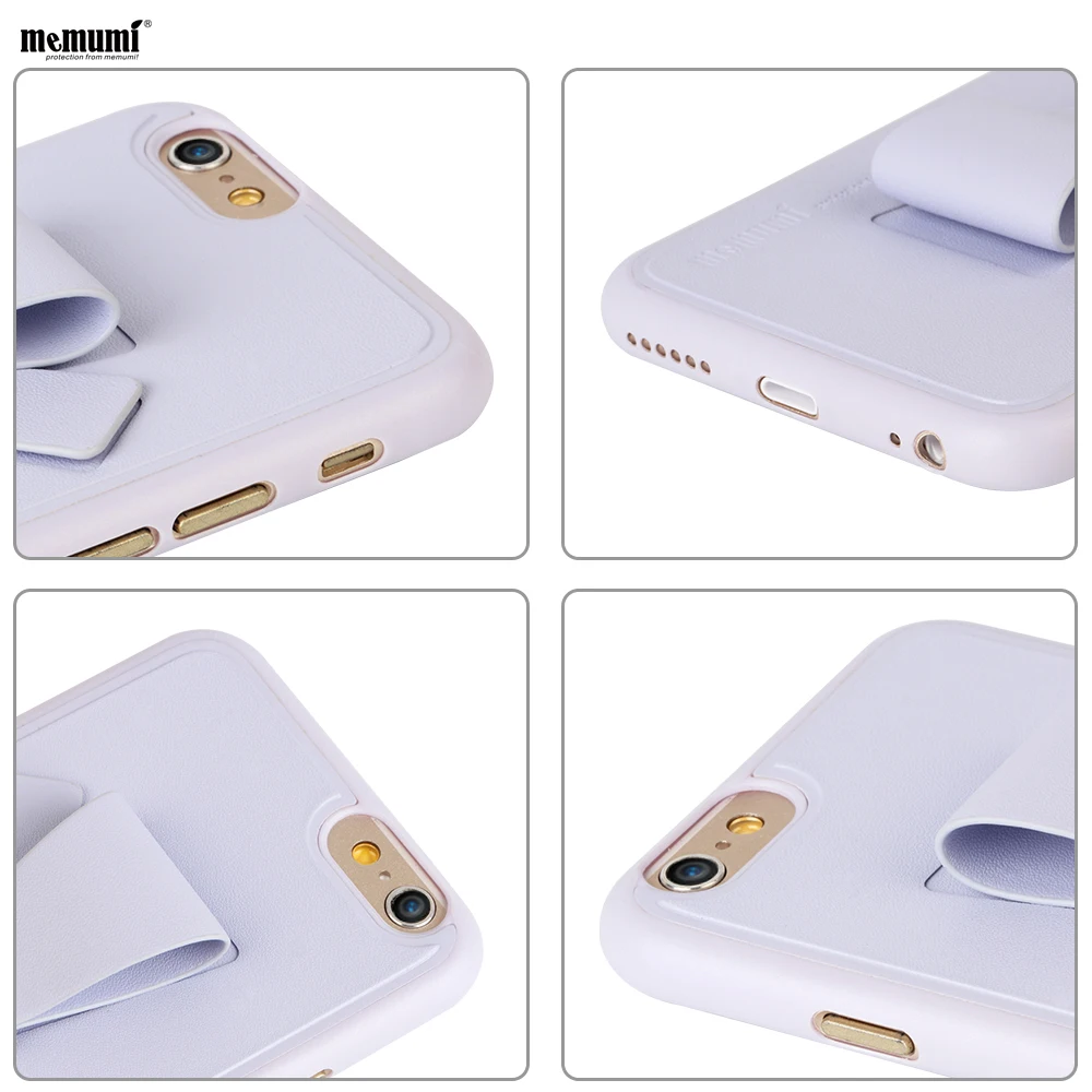 Искусственная кожа для iPhone 6 женщина случае Подставки задняя крышка S со стразами