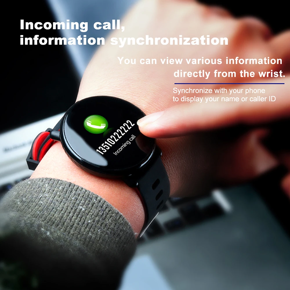 BINSSAW мужские Смарт часы IP68 Водонепроницаемый IPS цветной пульс и Сфигмоманометр